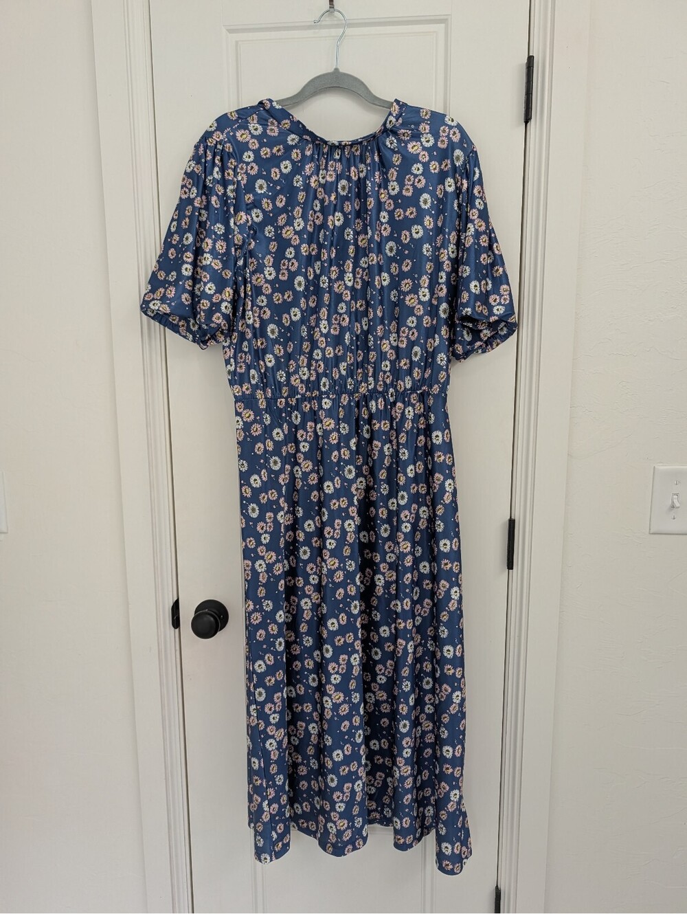 ASOS Design blue floral midi dress